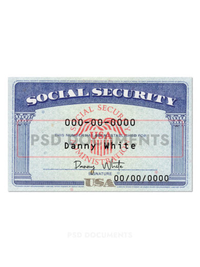 social security card template