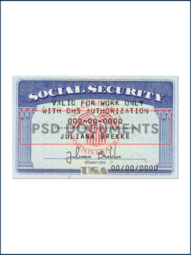 social security card template