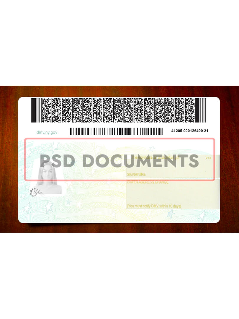 New York State Driving license PSD Template 1
