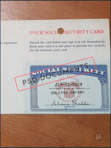 social security card template