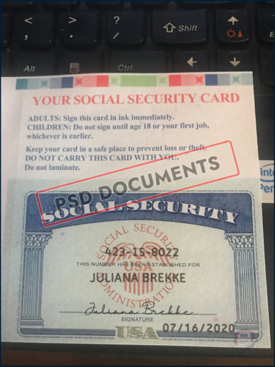 social security card template