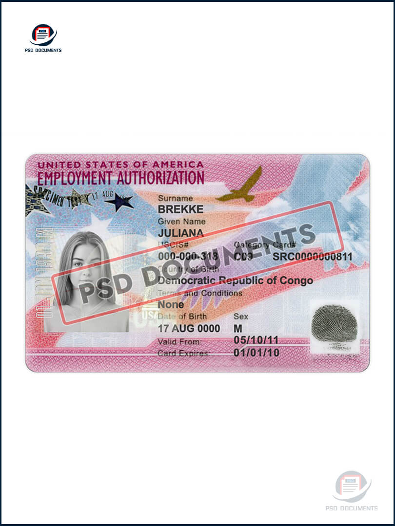 USA Employment Authorization Card